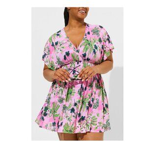 Torrid Mesh Smock Waist Coverup Dress Sz 3X NWT